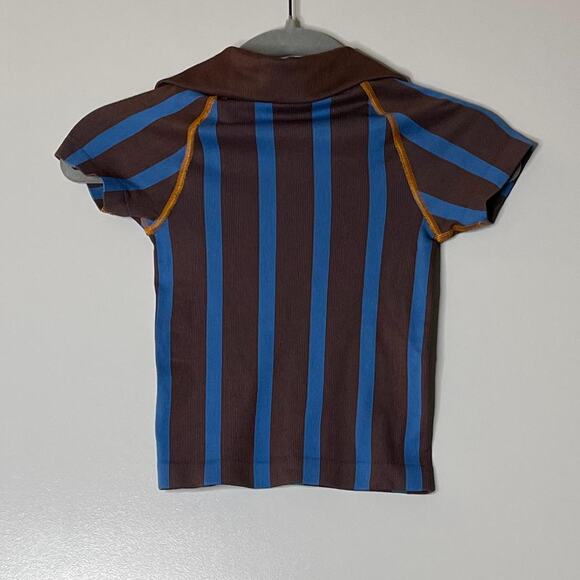 Brown and Blue Striped Top - Picture 4 of 5